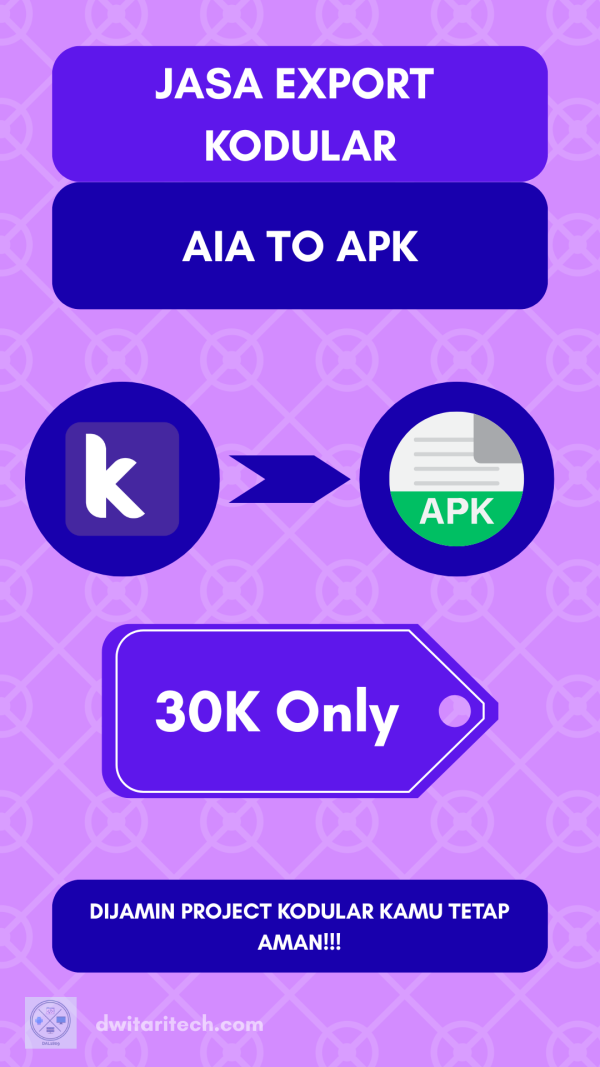Jasa Export AIA to APK atau AAB dari Kodular