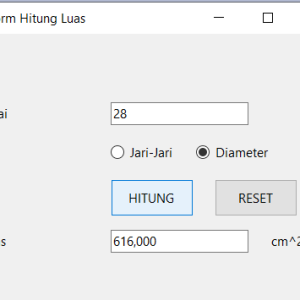 Source Code Aplikasi Hitung Luas dan Keliling Lingkaran Sederhana dengan C#