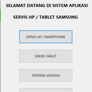 Source Code Aplikasi Servis HP Samsung Sederhana dengan C#