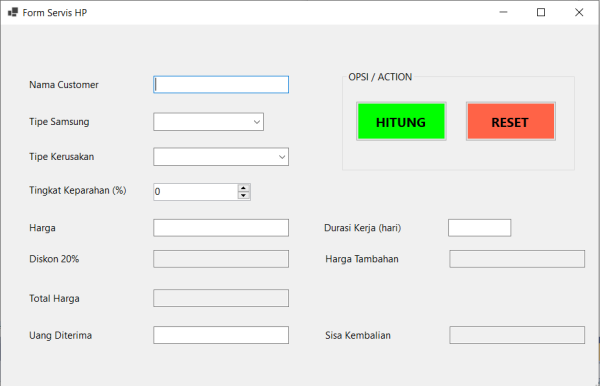 Source Code Aplikasi Servis HP Samsung Sederhana dengan C# - Image 2