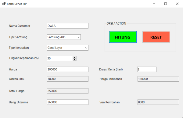 Source Code Aplikasi Servis HP Samsung Sederhana dengan C# - Image 3